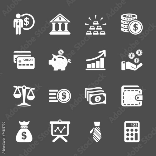 finance icon set, vector eps10