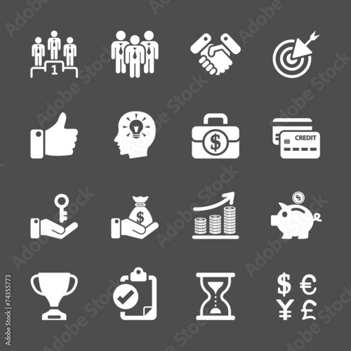 business management and human resources icon set, vector eps10