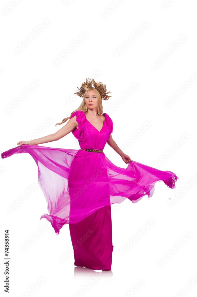 Woman in fashion clothing isolated on white Woman in fashion clothing isolated on white