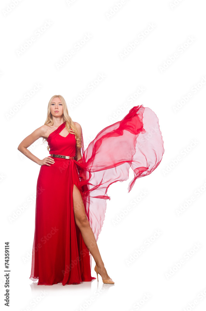 Woman in fashion clothing isolated on white Woman in fashion clothing isolated on white