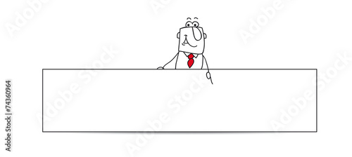 Horizontal banner with the businessman