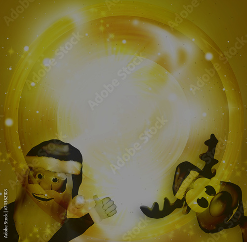 Golden round design elements