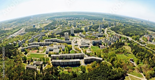 Vilnius city capital of Lithuania aerial view photo