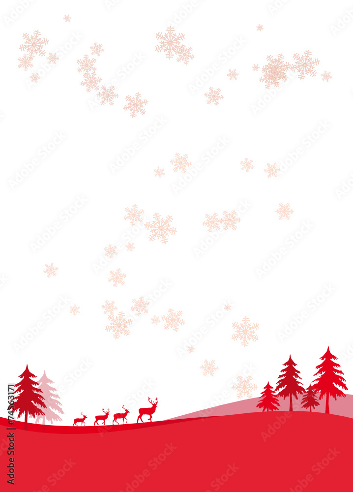 Weihnachten Wald rot Hintergrund Landschaft