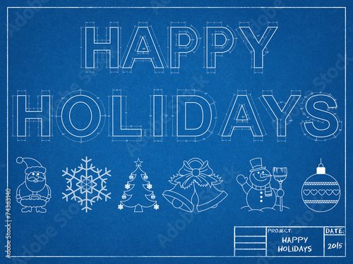 happy holidays blueprint