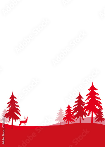 Weihnachten Wald rot Hintergrund Landschaft