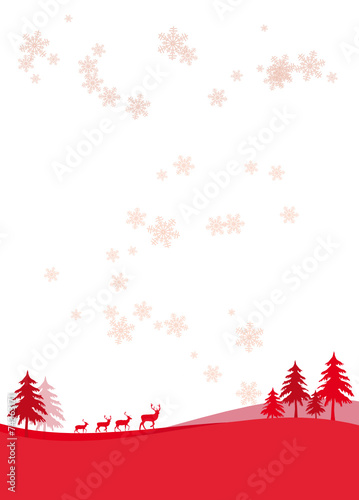 Weihnachten Wald rot Hintergrund Landschaft