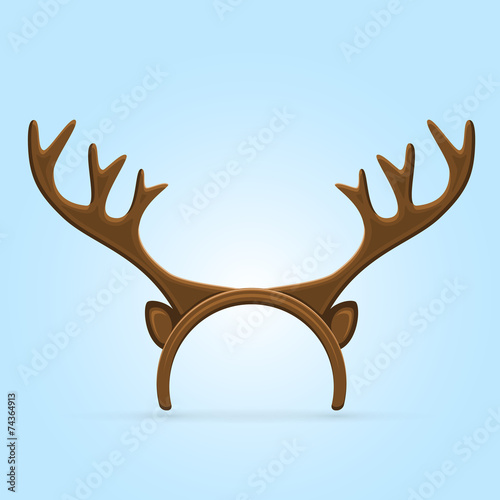 Antler on blue background