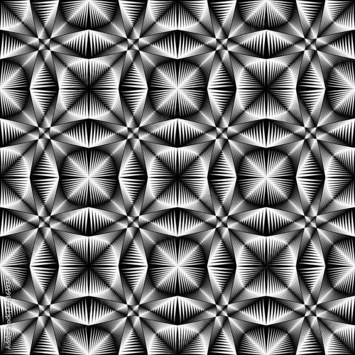 Design seamless monochrome trellised pattern © amicabel