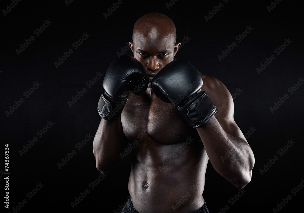 Fototapeta premium Professional fighter ready for fight