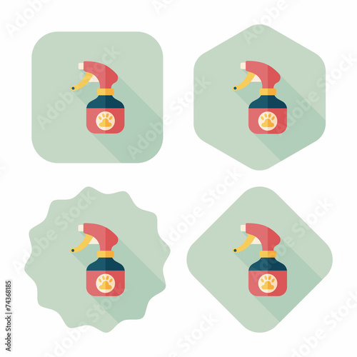 Pet shampoo flat icon with long shadow,eps10
