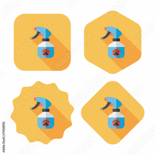 Pet shampoo flat icon with long shadow,eps10