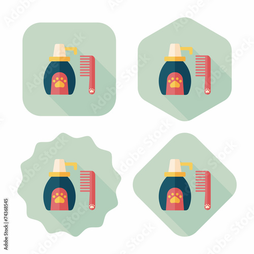 Pet shampoo flat icon with long shadow,eps10