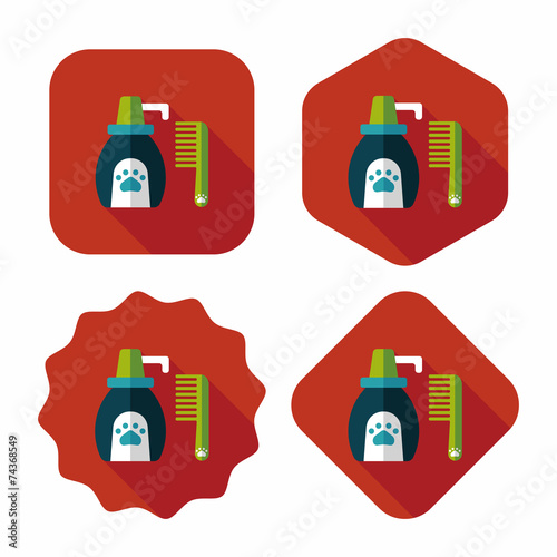 Pet shampoo flat icon with long shadow,eps10