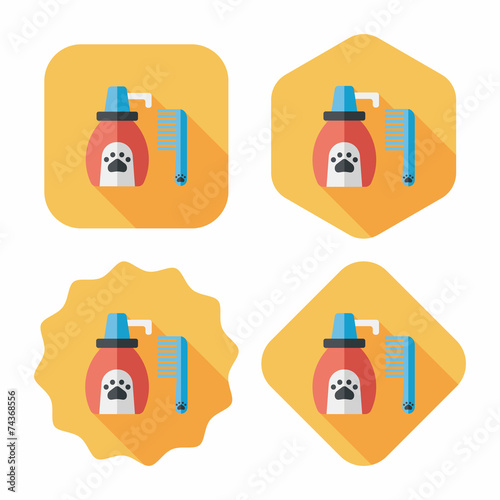 Pet shampoo flat icon with long shadow,eps10