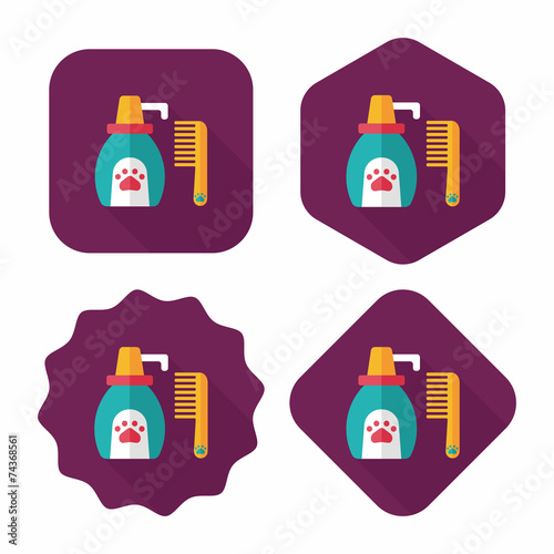 Pet shampoo flat icon with long shadow,eps10