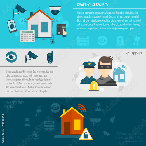 Home security banner set