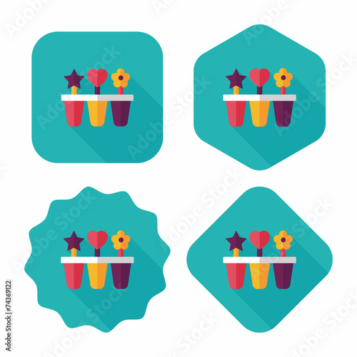 kitchenware ice maker flat icon with long shadow,eps10