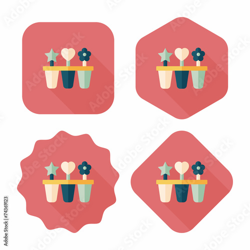 kitchenware ice maker flat icon with long shadow,eps10
