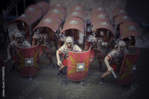 Fototapeta Miniature of roman empire soldiers