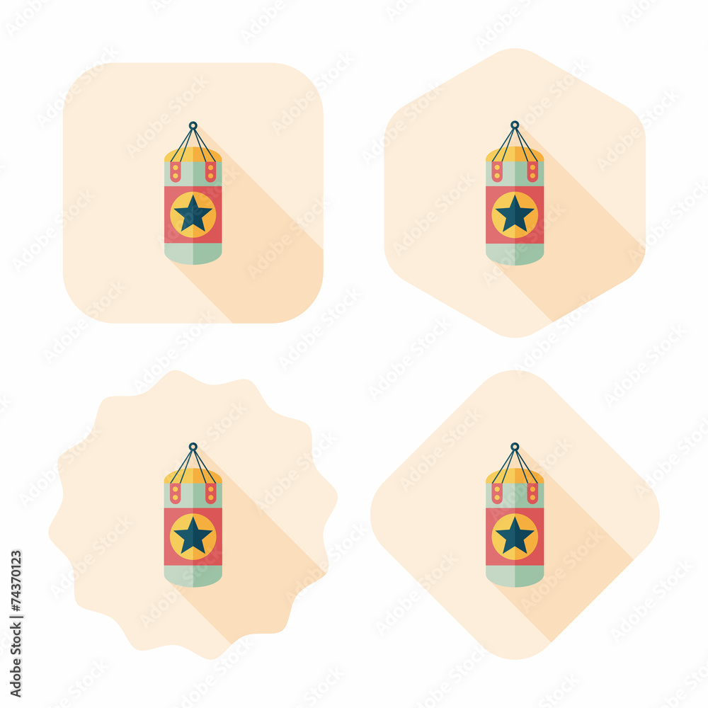punching bags flat icon with long shadow,eps10 punching bags flat icon with long shadow,eps10