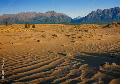 Chara sands and Mountains in Eastern Siberia
