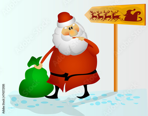 Santa sees pointer