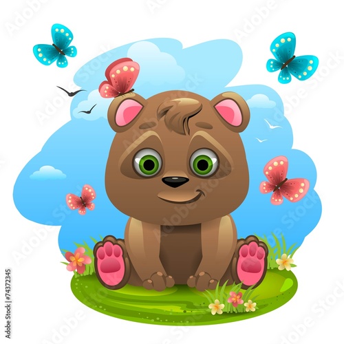 Cartoon brown bear