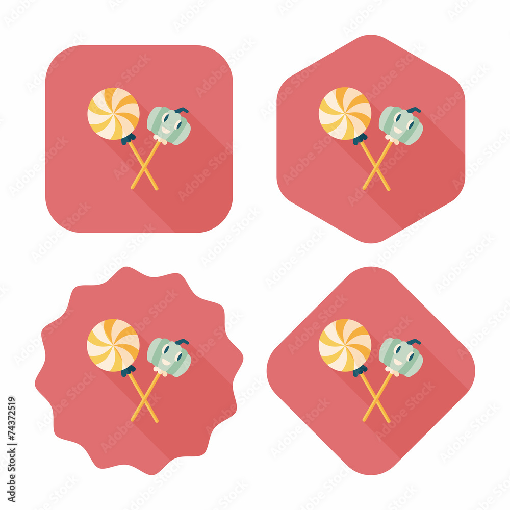 Halloween candy flat icon with long shadow,eps10 Halloween candy flat icon with long shadow,eps10