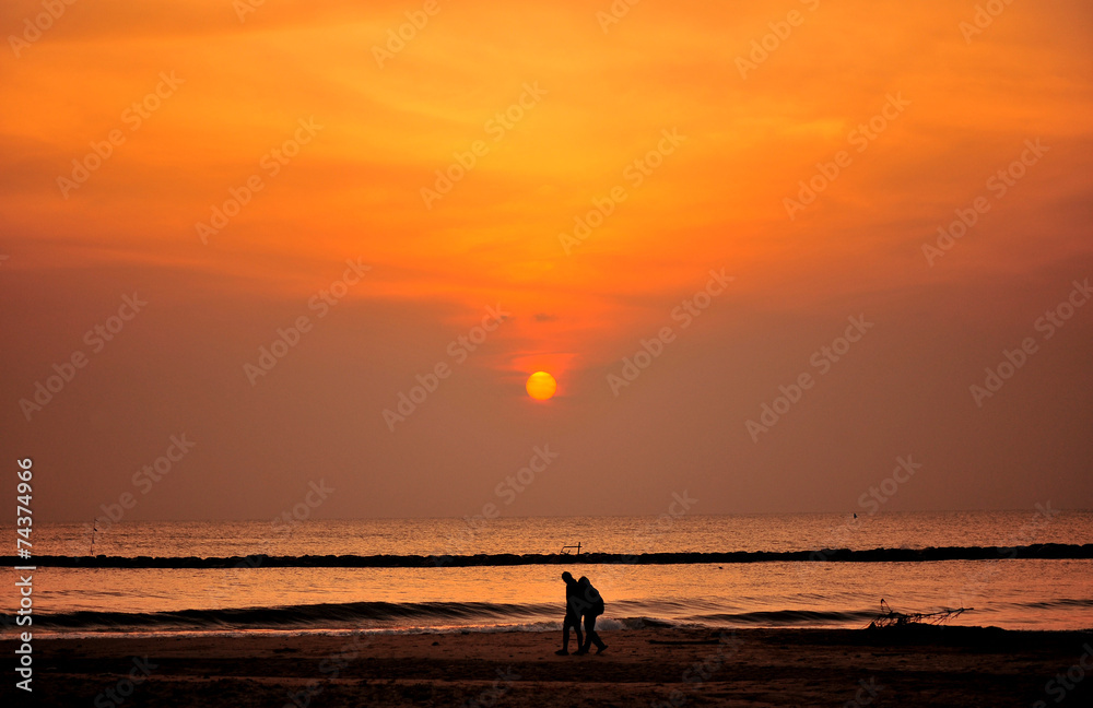 Sunset at sea