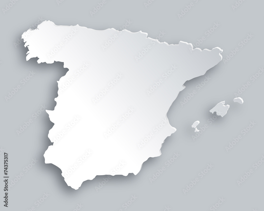 Karte von Spanien - obrazy, fototapety, plakaty 