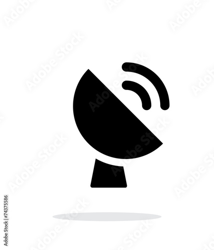 Radio radar transmitting signal icon on white background. photo