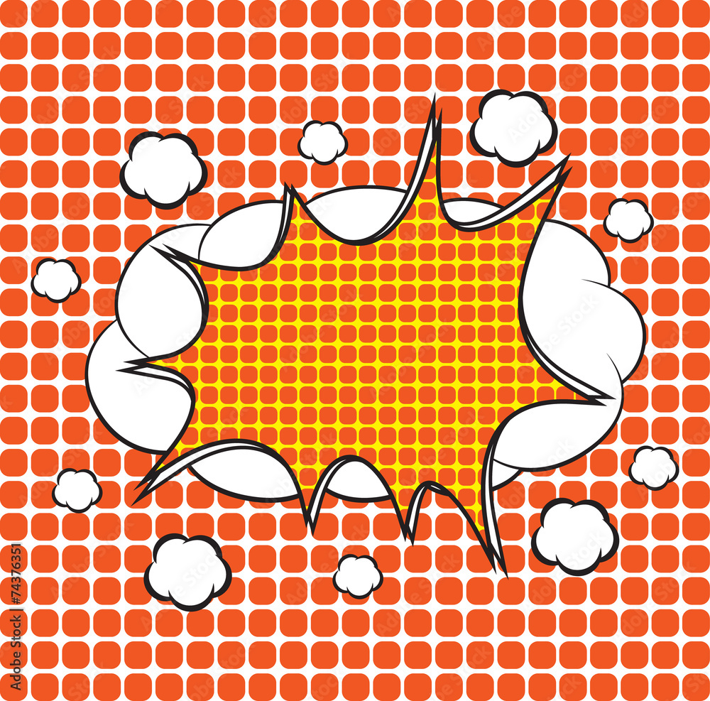 Blank comic speech bubbles design for comic background