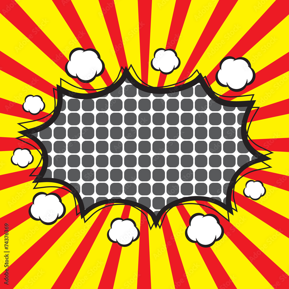 Blank comic speech bubbles design for comic background