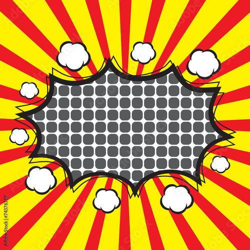 Blank comic speech bubbles design for comic background