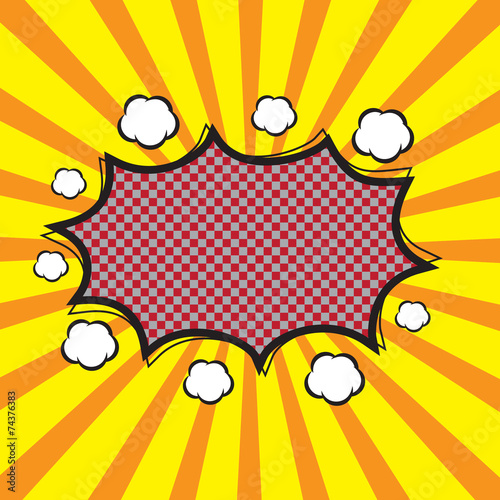 Blank comic speech bubbles design for comic background