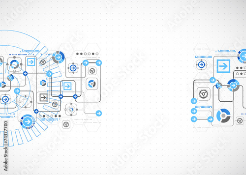 Abstract technology concept of business background.