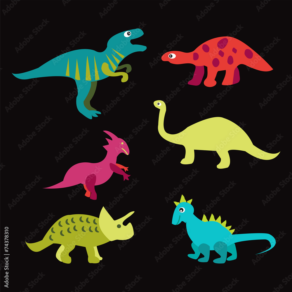 Naklejka premium Dinosaurs - Illustration