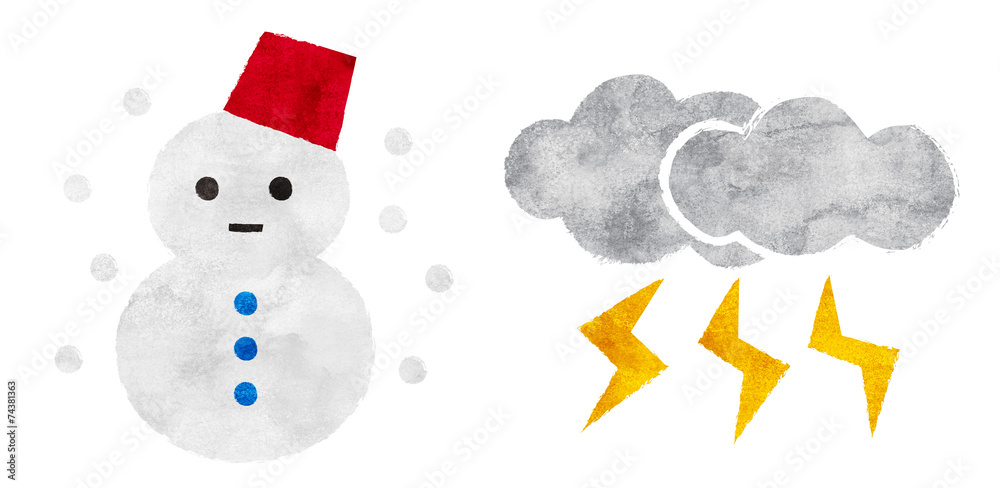 天気 雪と雷 Stock イラスト Adobe Stock
