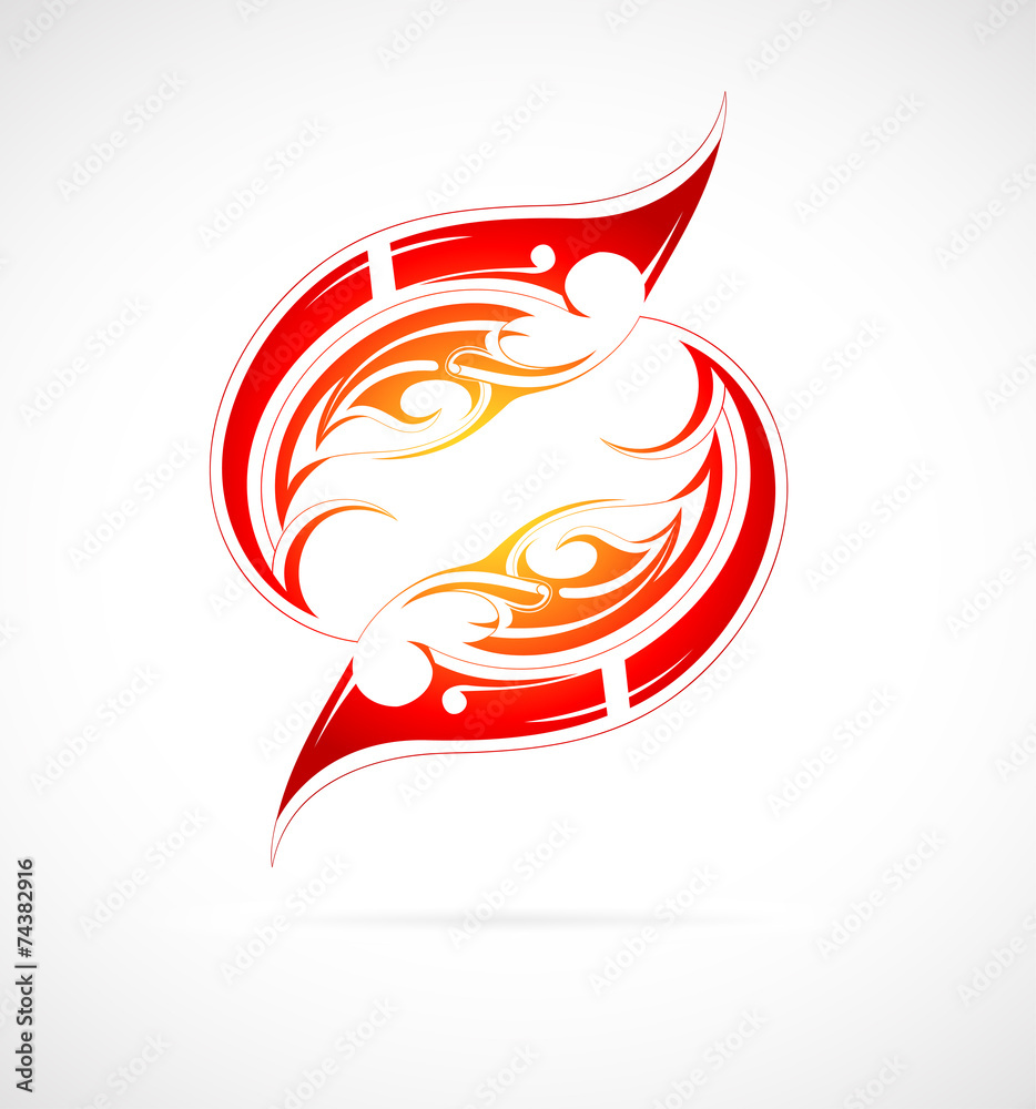 Fire flame tattoo