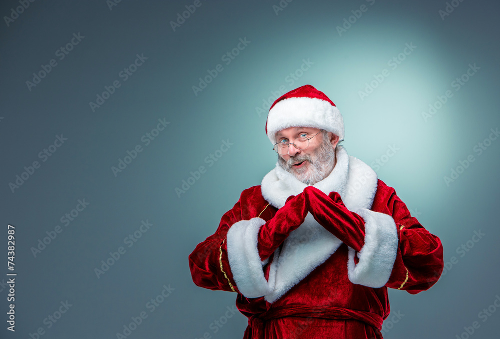 smiling Santa Claus.