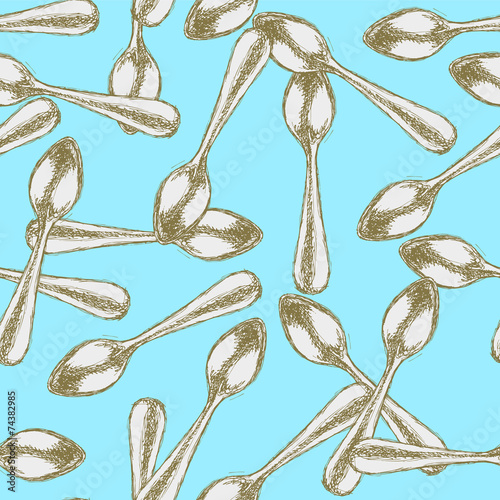 Sketch utencil  in vintage style