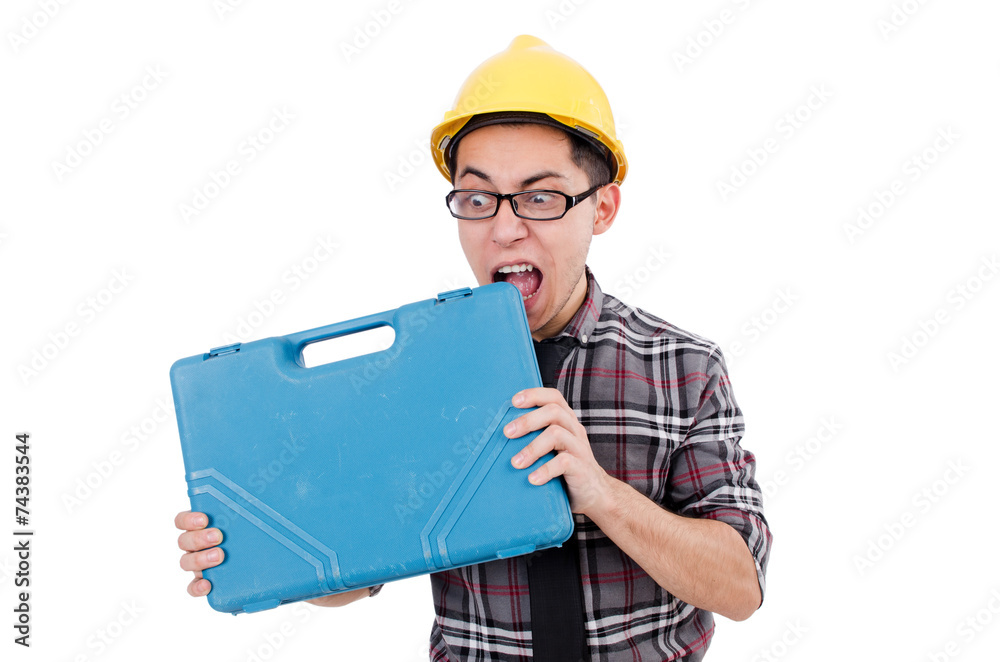 Industrial worker isolated on the white background Industrial worker isolated on the white background