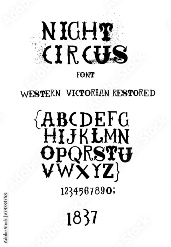 Vintage western victorian fanciful font