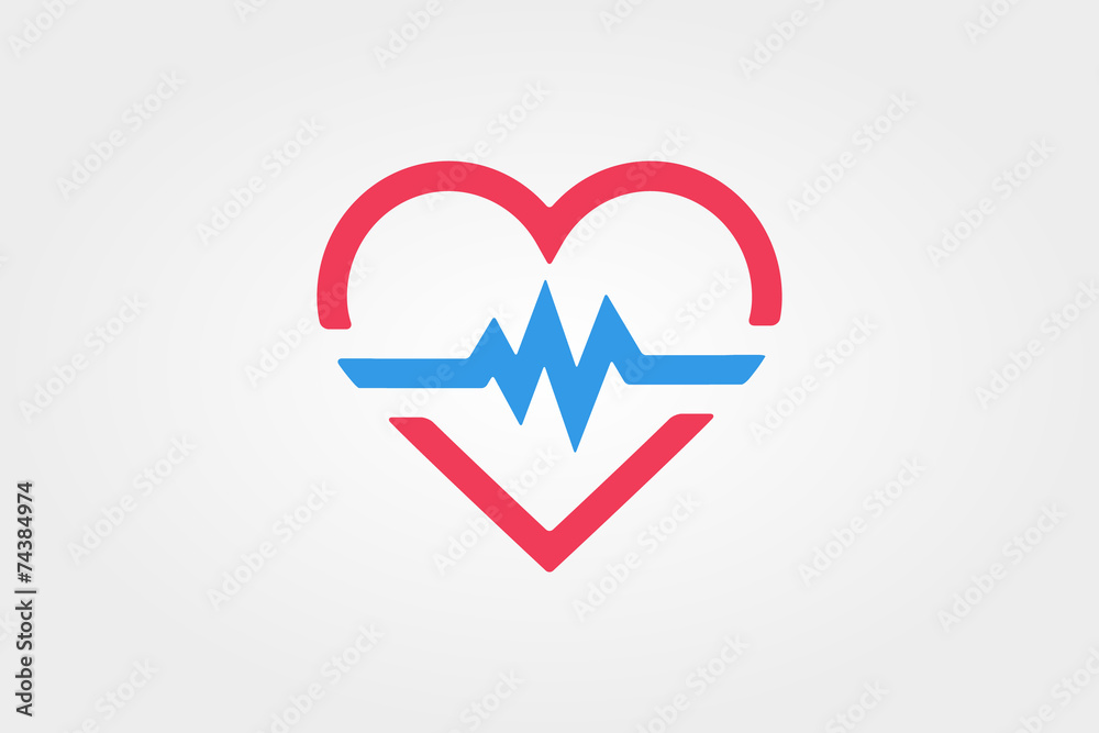 Logo design element. Medical, heart, heart rate. Logo design element. Medical, heart, heart rate.