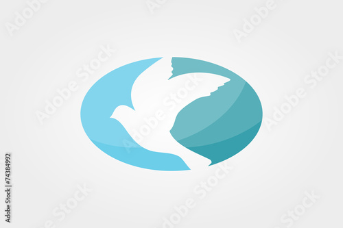 Logo design element. Peace, dove, hope