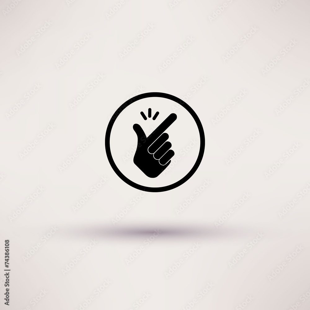 Icon - snap of the fingers. Vector illustrations. Icon - snap of the fingers. Vector illustrations.