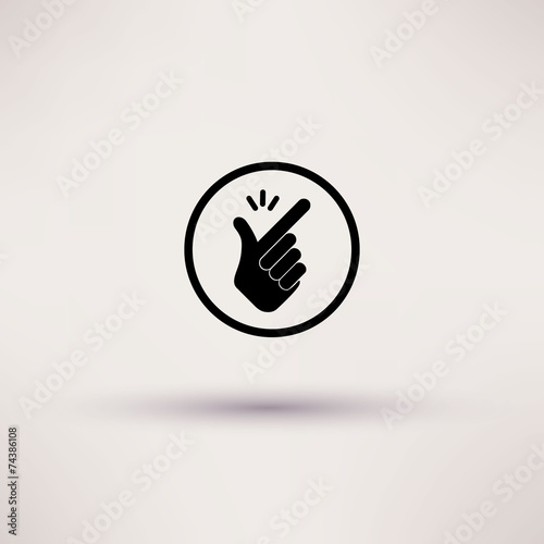 Icon - snap of the fingers. Vector illustrations.