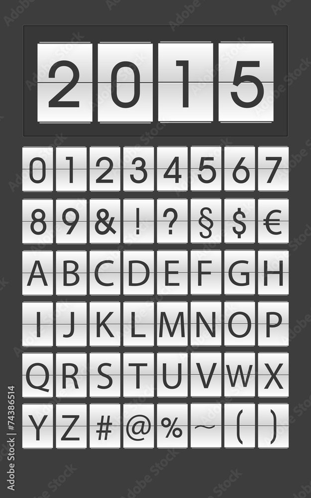 Jahr 2016 Display Alphabet Buchstaben ABC Zahlen Jahr 2016 Display Alphabet Buchstaben ABC Zahlen