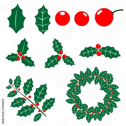 Houx, éléments de décoration